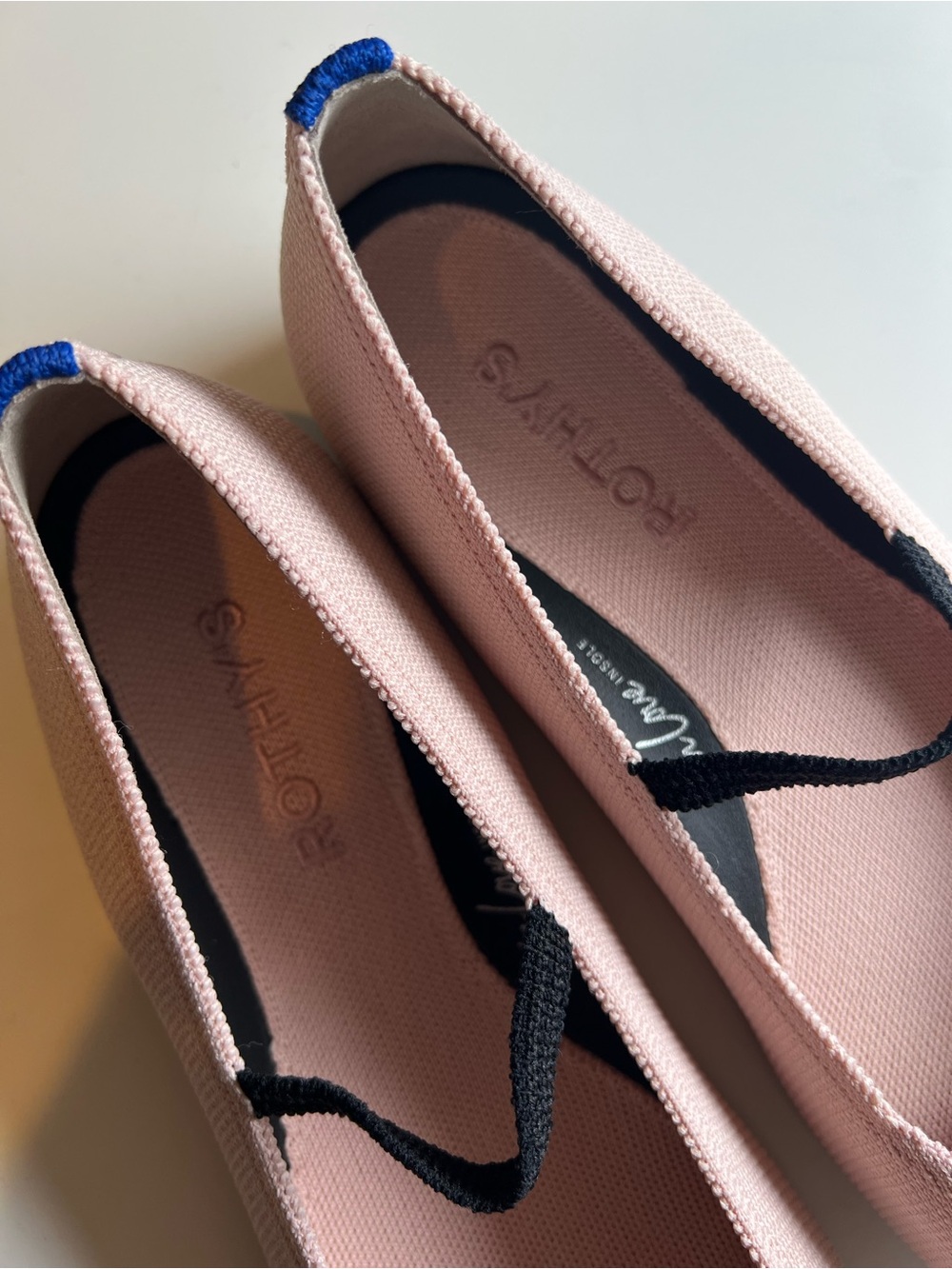 Rothy’s The Max Square Toe Mary Jane Ballerina Pastel Pink Flats Classic 9 - Picture 8 of 9